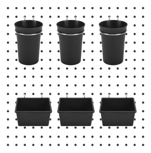 6 Conjuntos De Caixas Pegboard, Copos Pegboard Com Ganchos, - Imagem 5