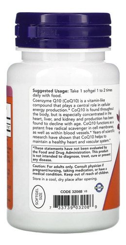 Agora, Alimentos - Coq10 Cardiovascular Health 100 Mg. - 50 - Imagem 3