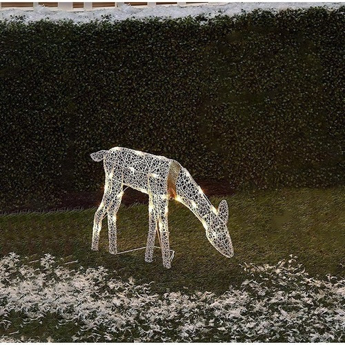 Decoração De Natal Art Elk Veado Decoração Jardim Brilhante1 - Imagem 8