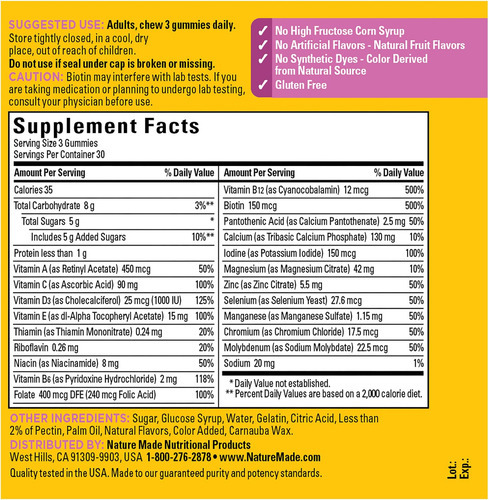 Gomas Multivitamínicas Avançadas Da Nature Made Para Ela Com - Imagem 6
