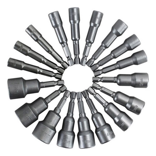 Soquete De Chave De Porca Magnética De 1/4 Haste Métrica F D - Imagem 2