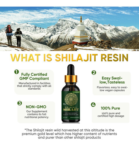 Gotas Líquidas De Resina Shilajit - Shilajit Puro Com Mais D - Imagem 4