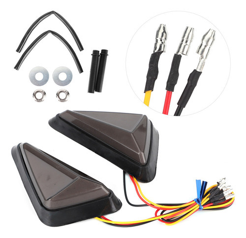 2pcs Universal L Forma Triangular Indicador Led Motocicleta - Imagem 8