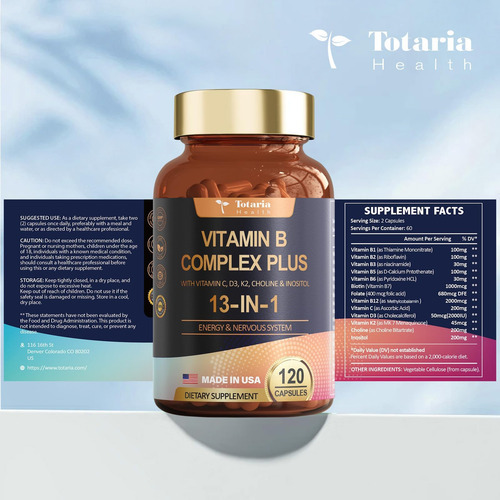 Complexo De Vitamina B Plus 13 Em 1 Com Vitamina B1, B2, B3 - Imagem 8
