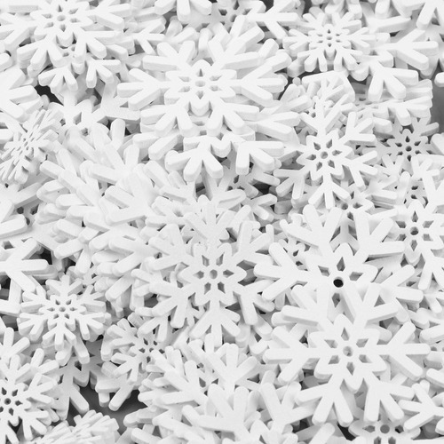 - 200 Peças De Fatias De Madeira De Floco De Neve 20 Mm 25 - Imagem 7