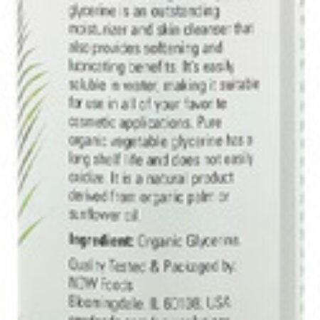 Glicerina Vegetal Orgânica Now Foods 237 Ml Importado - Imagem 2