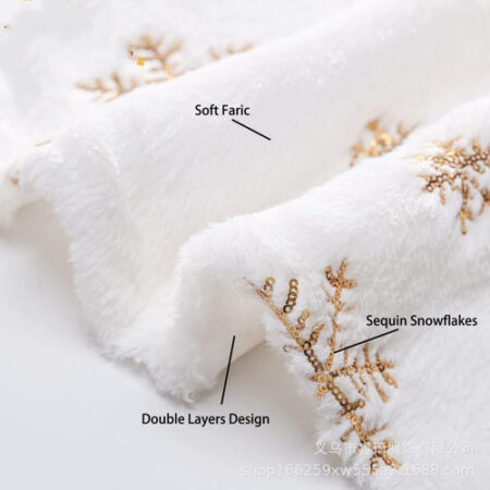 Saia Árvore Natal Frisado Floco Neve 120cm Branco Decoração — foto 7 Saia Árvore Natal Frisado Floco Neve 120cm Branco Decoração — foto 7