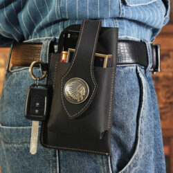 Bolsa De Couro T Para Celular, Cinto, Bolsa De Cintura Para