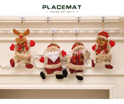 Decorações De Natal Boneco De Neve Papai Noel Alce Urso 20p - Imagem 9