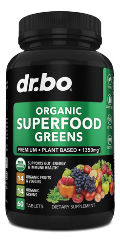 Suplemento Dr. Bo Organic Superfood Greens & Fruit
