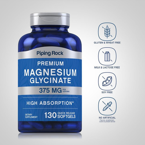 Glicinato De Magnésio | 375mg | 130 Unidades | Qualidade ... - Imagem 3