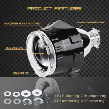 Lente De Projetor Led Angel Eye Bi Xenon Hi-lo Beam 2pcs - Imagem 3