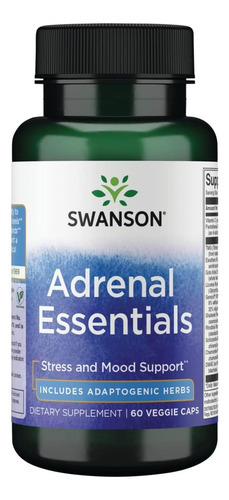 Swanson Adrenal Essentials 60 Cápsulas Vegetais