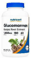 Suplemento Nutricost Glucomannan 1.800mg 180 Cápsulas - Imagem 2