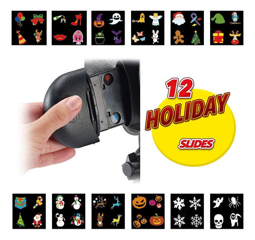 Figuras De Natal Levou Projetor 12 Discos Jardim Ao Ar Livre - Imagem 7