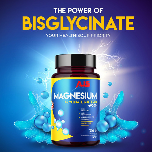 Suplemento De Glicinato De Magnésio Ajs 400 Mg | Comprimidos - Imagem 3