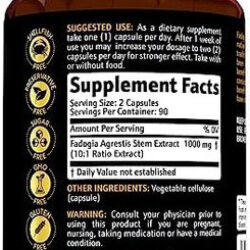 Suplemento Earth Elixir Fadogia Agrestis 1000 Mg (180 Cápsul
