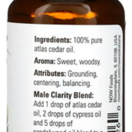 Óleo De Cedro Atlas Now Foods 30ml Puro Importado - Imagem 3