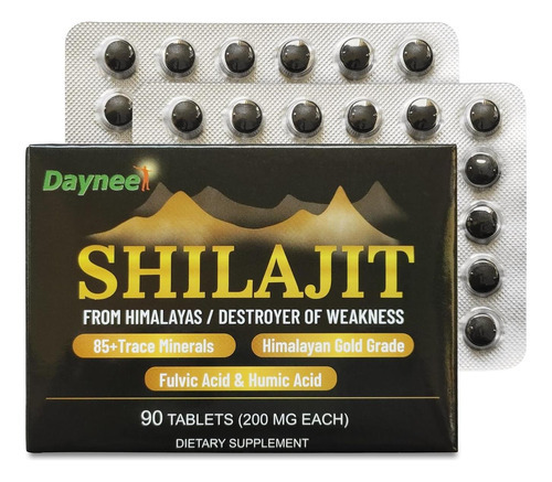 Ciwoll Shilajit Pure Himalayan Organic Dry Drops 90 Comprimi