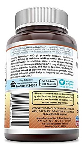 Fórmulas Incríveis Coq10 Com Bioperine-60 Softgels (sem Ogm - Imagem 2