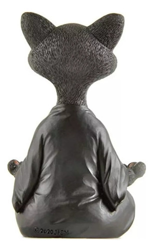 Estátua De Gato Meditando Para Ioga, Estatueta De Gato Zen, - Imagem 2