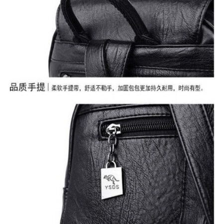 Mochila Feminina De Couro Pu Vintage - Imagem 10