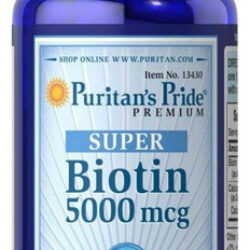 Cápsulas De Vitaminas Puritans Pride, Super Biotina, 5000 Mc