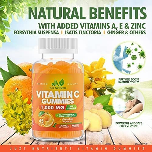 Vitamina C: Apenas Nutrientes, 1000 Mg, 45 Gomitas - Imagem 5