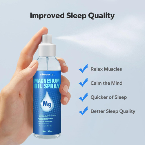 Spray De Óleo De Magnésio Silkysecret (4 Fl, Oz), 0il Minera - Imagem 2