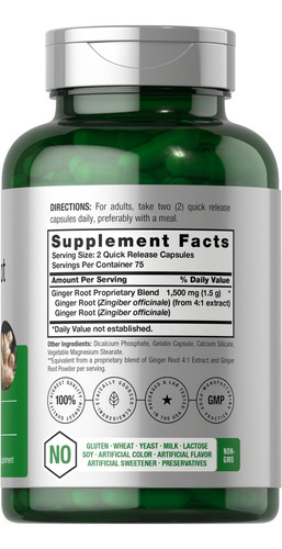 Cápsulas De Raiz De Gengibre Horbäach 1500 Mg | 150 Comprimi - Imagem 2