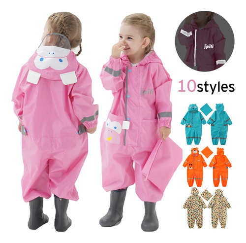 Capa De Chuva Infantil Capa Impermeável Poncho Fato De Chuva - Imagem 23