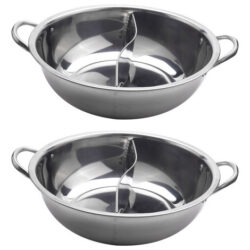 Panelas De 2 Unidades De 28 Cm Hot Pot Twin Divided De Aço I