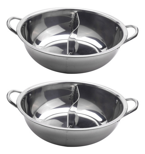 Panelas De 2 Unidades De 28 Cm Hot Pot Twin Divided De Aço I