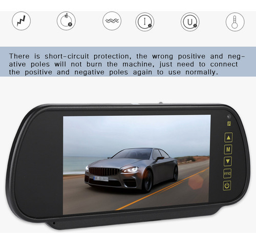 Monitor De Espelho Retrovisor, Tela Lcd De 7 Polegadas, Câme - Imagem 5