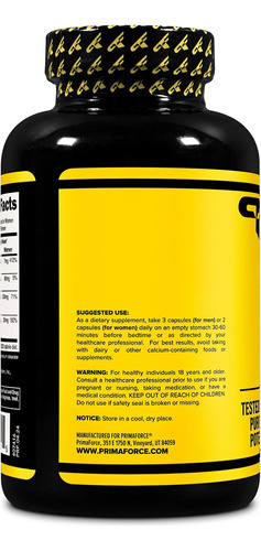 Suplemento Dietético Primaforce Zma, 180 Cápsulas - Imagem 3