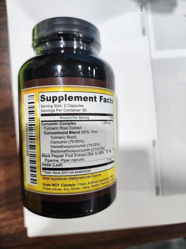 Key Nutrition, Complexo De Cúrcuma E Curcumina Com Piperina, - Imagem 4