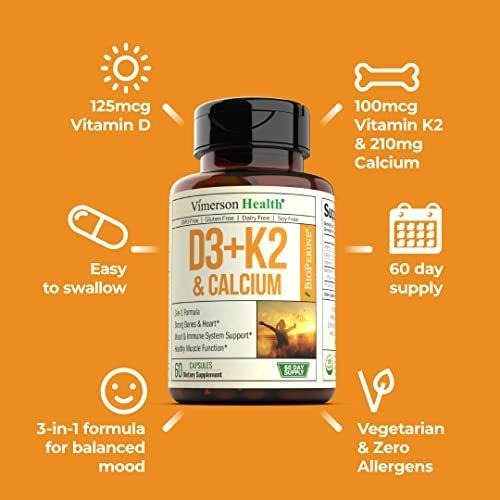 Vitamina D3 + K2 (mk7), Cálcio E Bioperine - Vitamina D 500 - Imagem 5