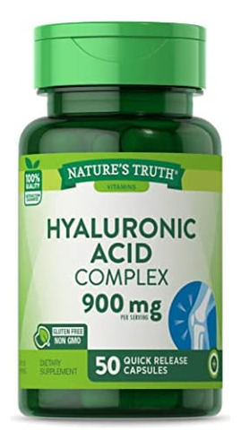 Natures Truth Ácido Hialurônico 900 Mg Cápsulas, 50 Contage