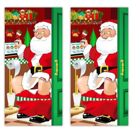 Novo L 2) Banner De Decoração De Capa De Porta De Natal - Imagem 9