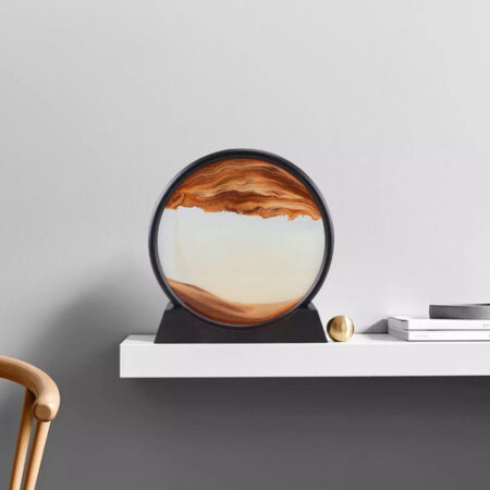 Arte Em Areia Em Movimento Em 3d Decorada Com Ampulheta Gira - Imagem 2