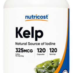 Cápsulas Nutricost Kelp, 325 Mcg De Iodo, 120 Cápsulas, Veg