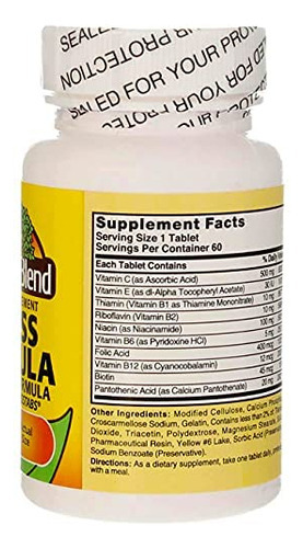 Suplemento Nutricional Nature"s Blend Stress Formula 60 Comp - Imagem 5