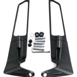 Par De Espelhos Retrovisores De Asa De Vento Para Motociclet