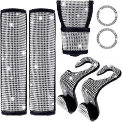 Acessórios De Decoração De Carro 7pcs Bling Para Mulher