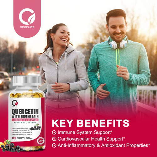 Quercetina Com Bromelaína 1000mg 120 Cápsulas Com Vitamina C - Imagem 4