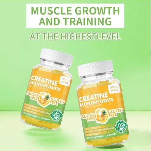Gomas De Monohidrato De Creatina Novomins 5000mg Para Homens - Imagem 4