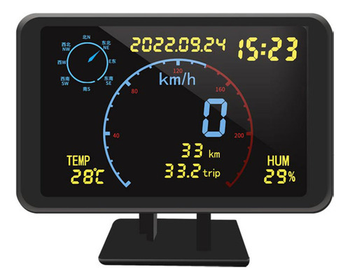 Head Up Display Gps Digital Hud Alarm Velocímetro De Veículo