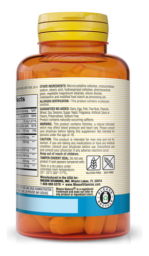 Fórmula Potente Masculina Mason Natural - Suporta Energia E - Imagem 3