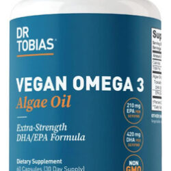 Dr. Suplemento Tobias Vegan Omega 3 - 1400 Mg De Óleo De ALG