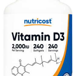 Nutricost Vitamin Diu Softgels, 240 Softgels - Não Ogm E Sem